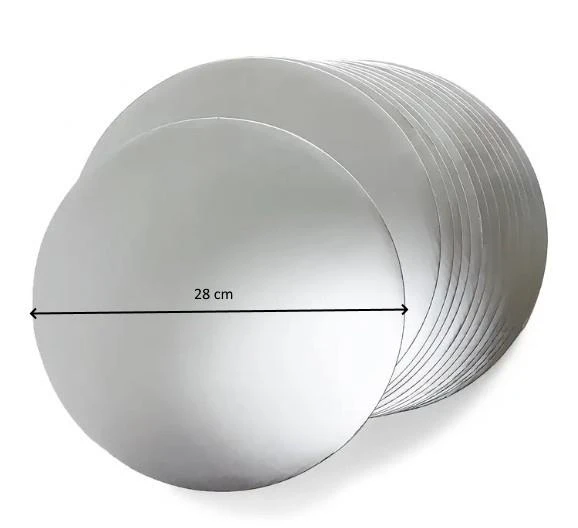 Turta Mendili / Pasta Altlığı Gümüş Yuvarlak 28 cm 10 adet ürün görseli