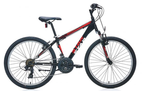 Bianchi Star 24 Jant 21 Vites Erkek Dağ Bisikleti Siyah-Sarı-Beyaz (36 Cm) - 1