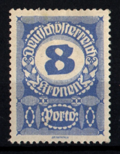 EABİ-Avusturya 1920 Taxe Pulları 8 Kr (ws1334) ürün görseli 1