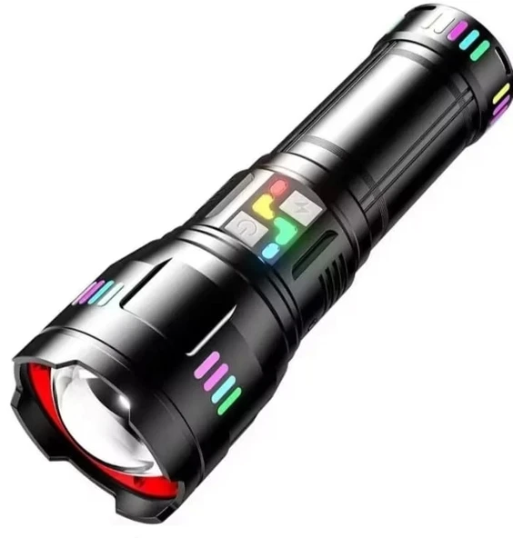 Pro F-3002 Alüminyum Tg Led Gece Şeritli Type-c Şarjlı El Feneri - 1