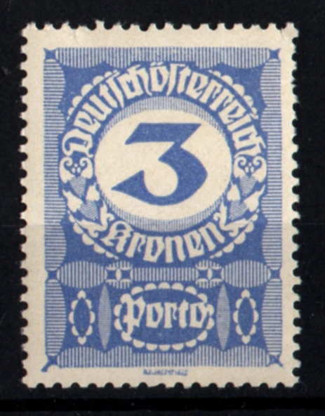 EABİ-Avusturya 1920 Taxe Pulları 3 Kr (ws1331) ürün görseli 1