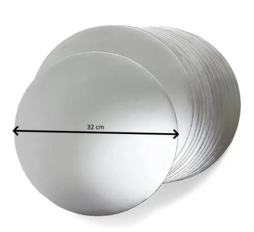 Turta Mendili / Pasta Altlığı Gümüş Yuvarlak 32 cm 10 adet ürün görseli