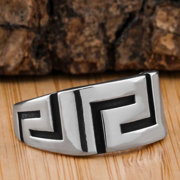 Zikzak Tasarımlı Parlak 925 Ayar Gümüş Yüzük ürün görseli