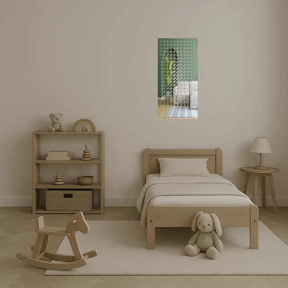 Geometrik Desenli Dekoratif  Aynalı Tablo - Resim 4