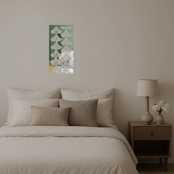 Minimalist Çiçek Desenli Aynalı Tablolar - Resim 2