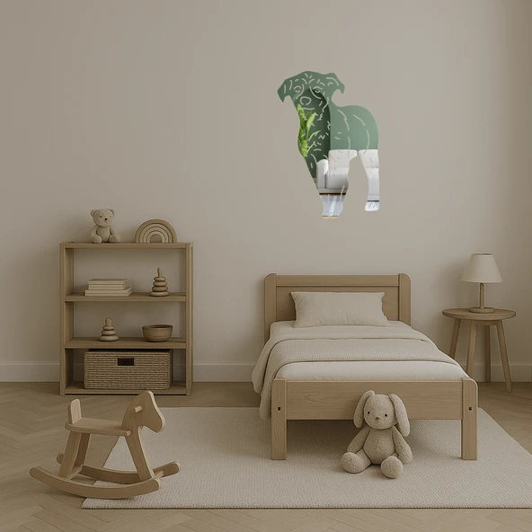 Sevimli Küçük Köpek  Duvar Aynalı Tablosu - Resim 4