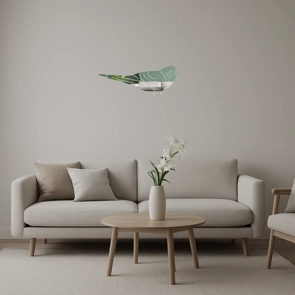 Kuş Temalı Dekoratif Aynalı Tablo - Baharın Gelişi ürün görseli