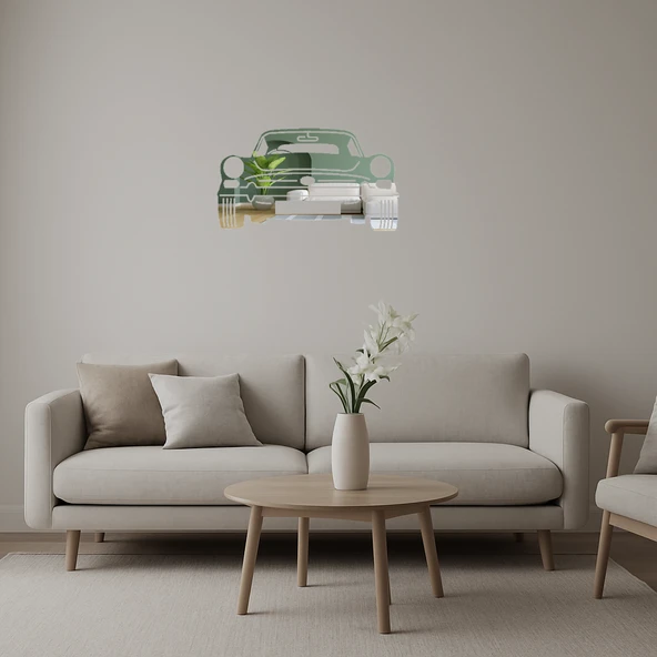 Klasik Araba Sanatı  Aynalı Tablo ürün görseli