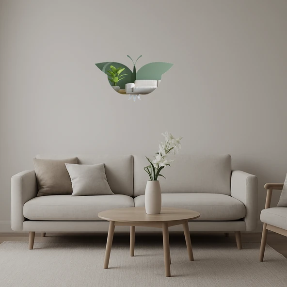 Minimalist Kelebek Dizaynlı  Aynalı Tablo ürün görseli
