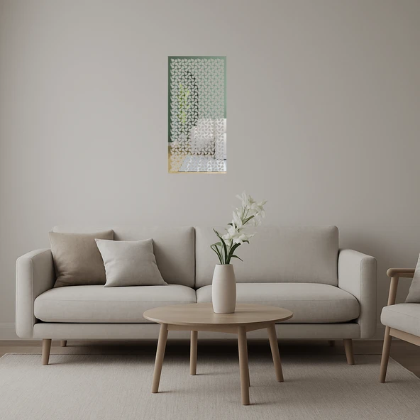 Geometrik Desenli Dekoratif Aynalı Tablo ürün görseli