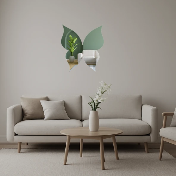 Renkli Kelebek Figürlü  Sanat Aynalı Tablosu ürün görseli