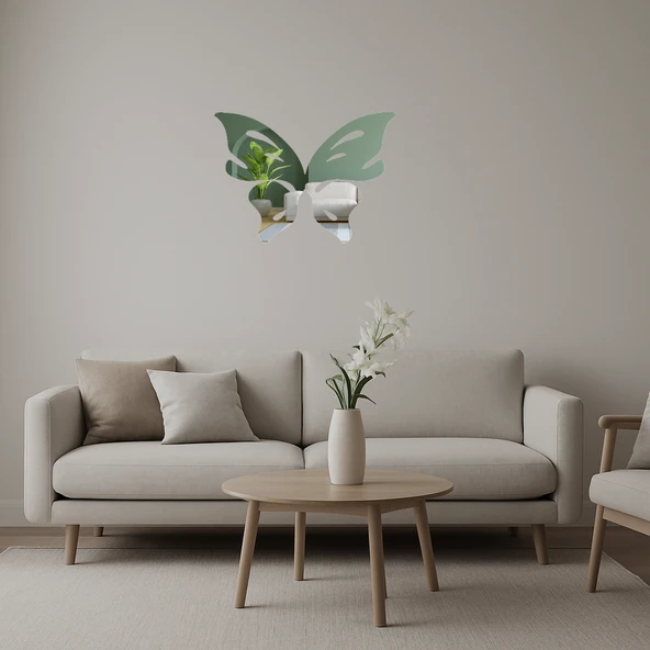 Sanatsal Kelebek Temalı  Aynalı Tablo ürün görseli