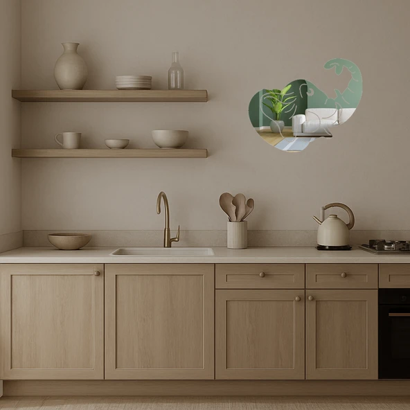 Fil Hortumu Dekoratif Aynalı Tablo - Resim 3