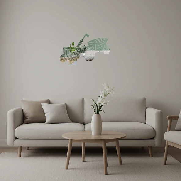 Tarım Makinesi Dekoratif Aynalı Tablo ürün görseli