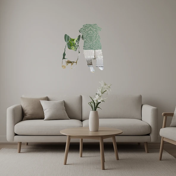 Koşan Küçük Köpekler  Dekoratif Aynalı Tablo ürün görseli