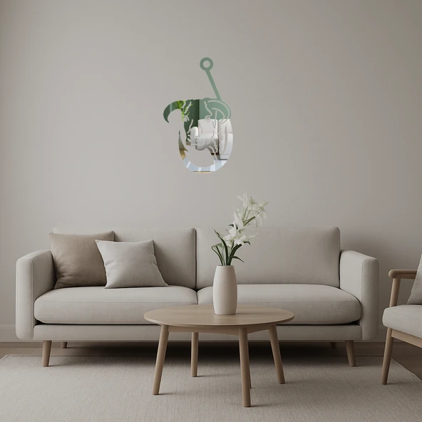 Boğa Başlı Dekoratif Askı Aynalı Tablosu ürün görseli