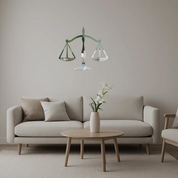 Adalet Sembolü Dekoratif Aynalı Tablo ürün görseli