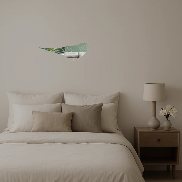 Kuş Temalı Dekoratif Aynalı Tablo - Baharın Gelişi - Resim 3