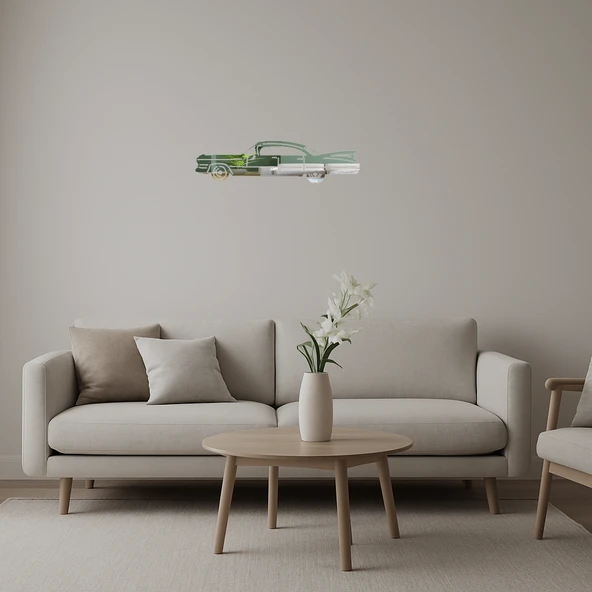 Klasik Araba Temalı  Dekoratif Aynalı Tablo ürün görseli