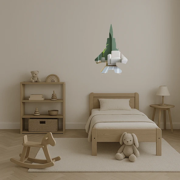 Aircraft 11 Dekoratif Duvar Aynalı Tablosu - Resim 4