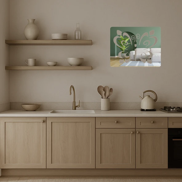 Renkli Kelebek Dekoratif Aynalı Tablo - Resim 3