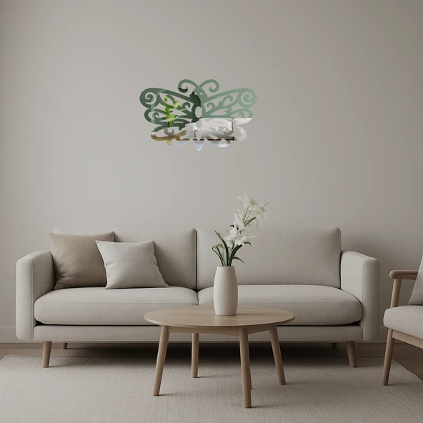 Kelebek Temalı Dekoratif Aynalı Tablolar ürün görseli