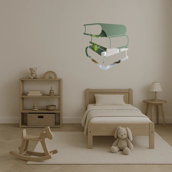 Özgür Kitaplar  Dekoratif Aynalı Tablo - Resim 4