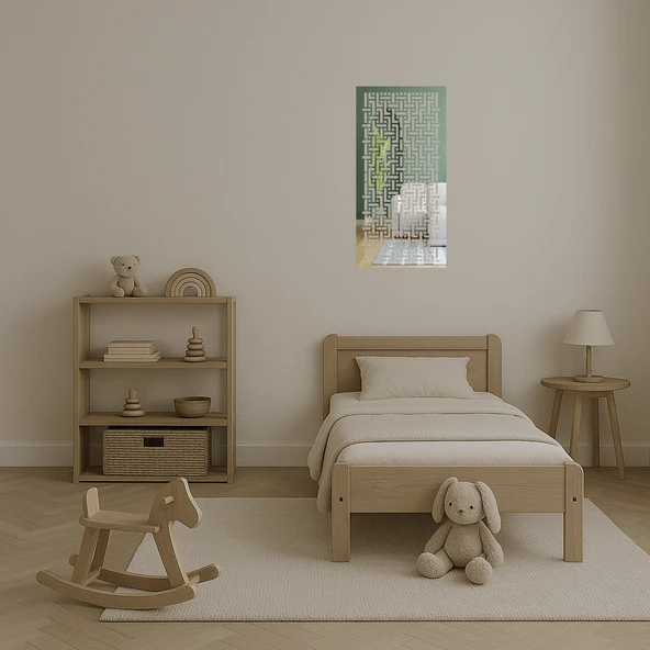 Geometrik Desenli Dekoratif Aynalı Tablo - Resim 4