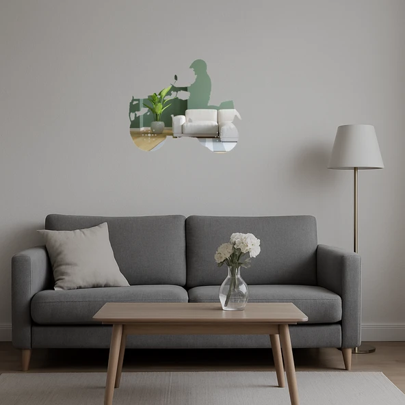 Şık Motor Temalı  Aynalı Tablo - Resim 5