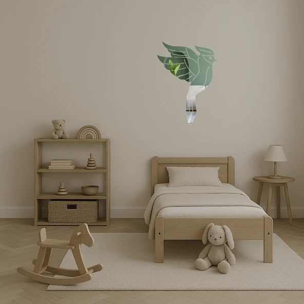 Kardinal Kuşu Dekoratif Aynalı Tablo - Resim 4