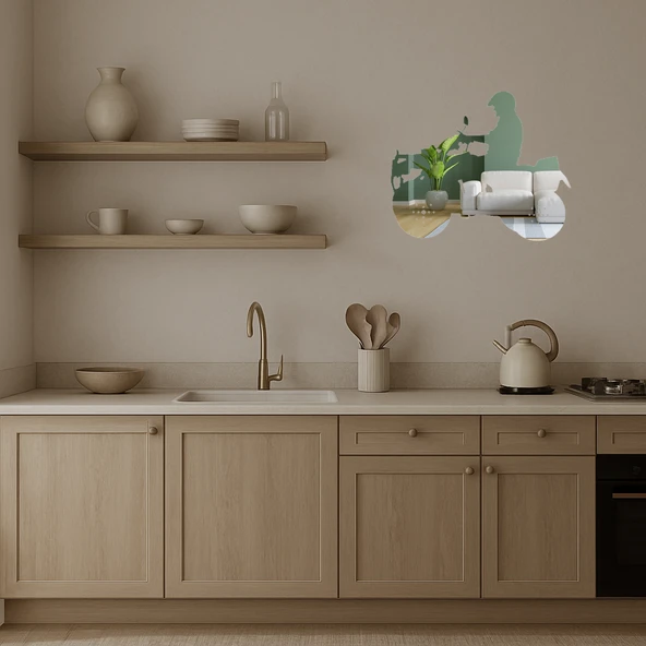 Şık Motor Temalı  Aynalı Tablo - Resim 3