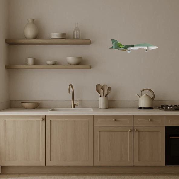 Dekoratif Uçak Aynalı Tablo - Model 32 - Resim 3