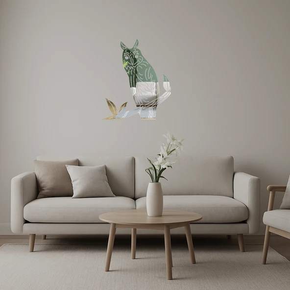 Minimalist Baykuş Temalı Aynalı Tablo ürün görseli