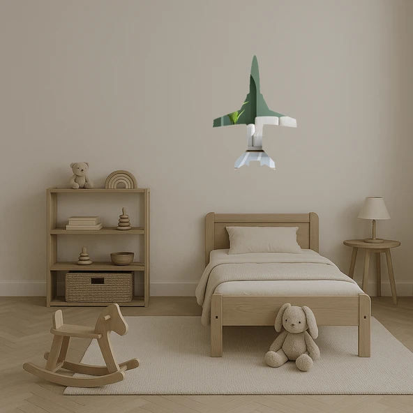 Klasik Uçak Motifli Aynalı Tablo - Resim 4