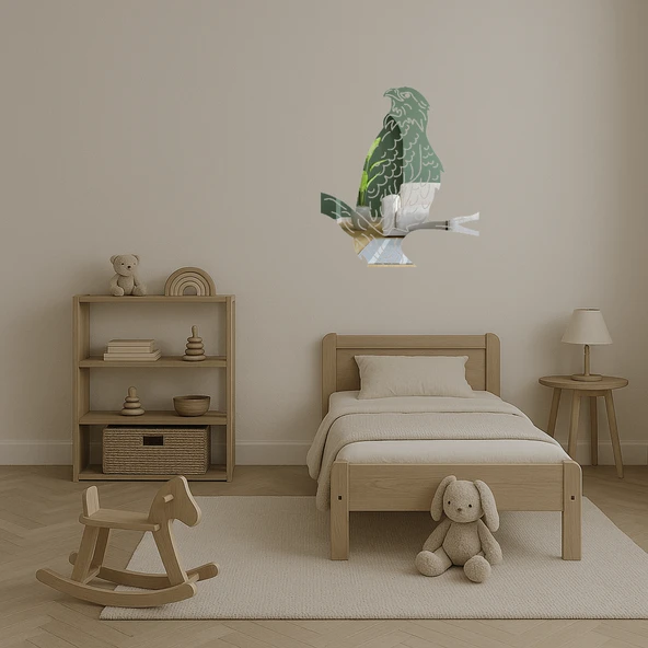 Amerikan Kartalı  Dekoratif Aynalı Tablo - Resim 4