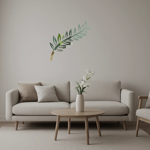 Zeytin Dalı Motifli Dekoratif Aynalı Tablo ürün görseli