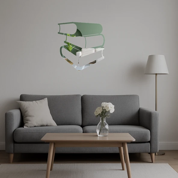 Özgür Kitaplar  Dekoratif Aynalı Tablo - Resim 5