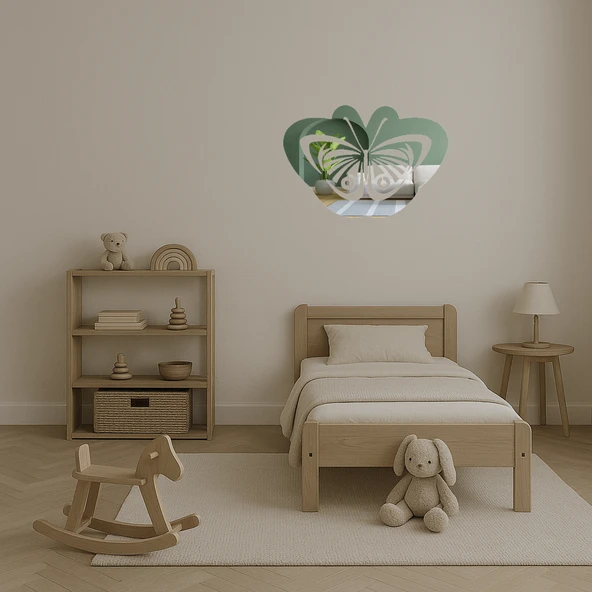 Minimalist Kelebek Tasarımlı  Aynalı Tablo - Resim 4