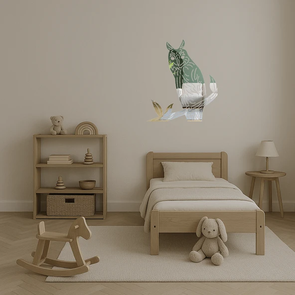 Minimalist Baykuş Temalı Aynalı Tablo - Resim 2