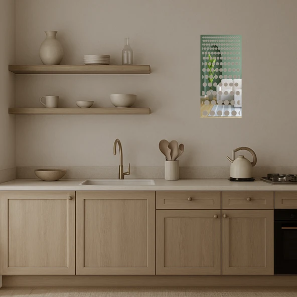 Geometrik Desenli Dekoratif Aynalı Tablo - Resim 3