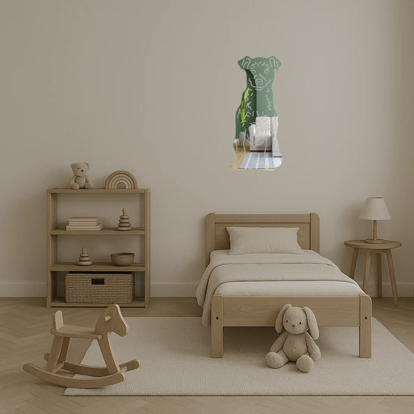 Küçük Köpek  Dekoratif Aynalı Tablo - Resim 4