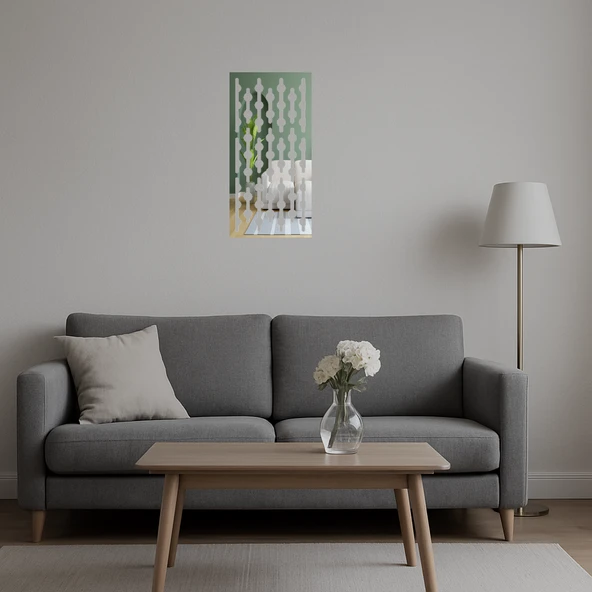 Minimalist Çiçek Desenli  Duvar Sanatı - Resim 2