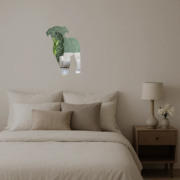 Sevimli Küçük Köpek  Duvar Aynalı Tablosu - Resim 2