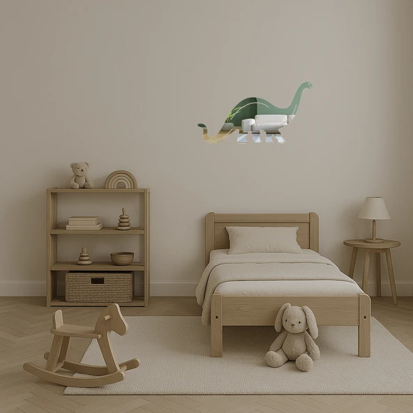 Dinozor Dekoratif Aynalı Tablo - Resim 4