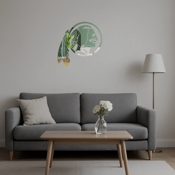 Kızılderili Temalı Dekoratif Aynalı Tablo - Resim 5