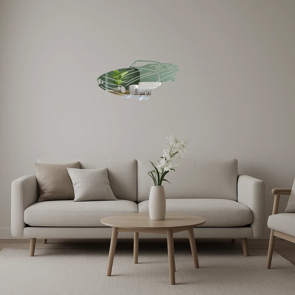 Vintage Araba  Aynalı Tablo ürün görseli