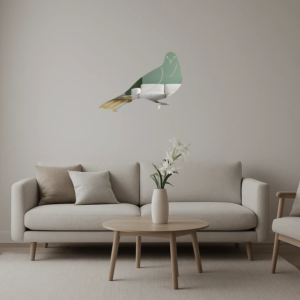 İngiliz Bahçe Kuşu  Dekoratif Aynalı Tablo ürün görseli