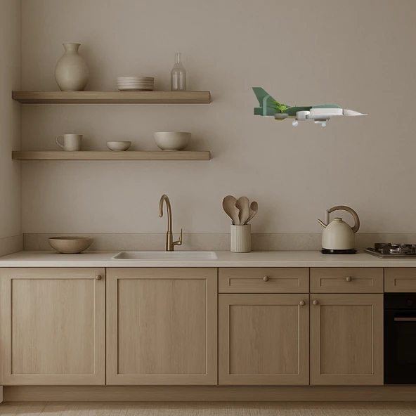 Sanatsal Uçak Aynalı Tablosu - Model 30 - Resim 3