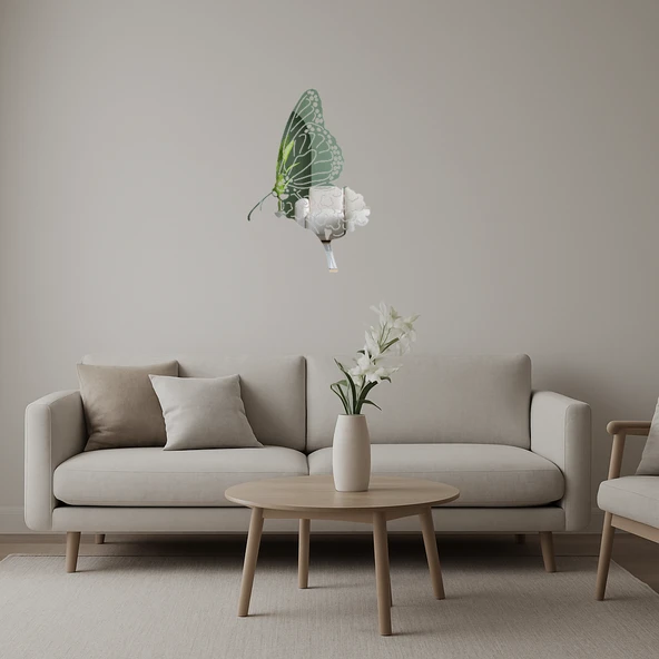 Estetik Doğal Kelebek Duvar Süsü ürün görseli