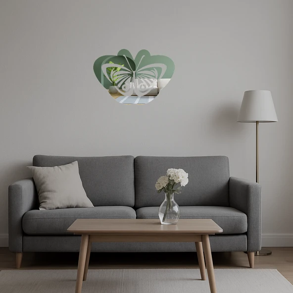 Minimalist Kelebek Tasarımlı  Aynalı Tablo - Resim 5
